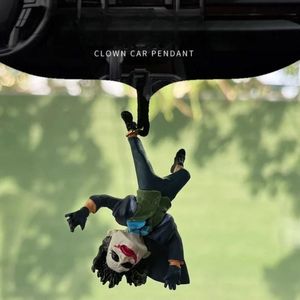 Pingente de carro o coringa pendurado palhaço acrobático anime figura ornamentos espelho retrovisor automático acessórios de decoração interior presentes