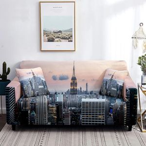 Pokrywa krzesła Cover York Sofa Cover Downtown Drescrapers Drukowane kanapy do mycia meble rozciągające meble szkiełkowe obrońcy od plamy kurzu