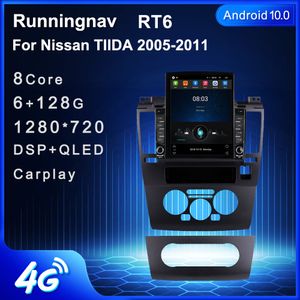 9,7-дюймовый новый Android для Nissan TIIDA 2005-2011 Tesla Type Автомобильный DVD-радио Мультимедийный видеоплеер Навигация GPS RDS Без DVD CarPlay Android Автоматическое управление рулевым колесом