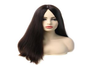 Parrucca ebrea doppia disegnata Sheitel con capelli umani anteriori in pizzo con base in seta Parrucca kosher europea in pizzo vergine5706793