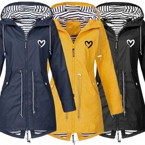 women Fi All Seass Outdoor Waterproof Rain Jacket Casual Loose Plus Size Hooded Windproof Coat Climbing Windbreaker Jacke k9sC#