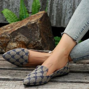 Casual Shoes Pointed Toe Breattable Bekväm Enkelt kvinnors mode grunt Mouth Lightweight Flat No: 1-35-10