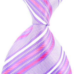 8 Styles New Classic Striped Men Purple Neckties Jacquard Woven 100% Silk Blue and White Men's Tie Formal Business Neckties F232r