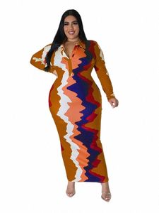 wmstar Plus Size Dres Roupas Femininas Tie Dye Lg Manga V Neck Casual Fi Camisas Maxi Dr Novo Atacado Dropship Z3kp #