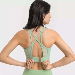 Lu Align Impact Tanks Chiusura posteriore alta Reggiseni da allenamento per corsa Donna Reggiseni sportivi da palestra con gancio e occhi Top con imbottitura sul petto fissa Lemon Sports 2024