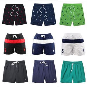 Maschile designer maschile spiaggia pantaloni sportivi tronchi short polo 5 numeri ricami pony a surf asciutto rapido tessuto in maglia corta