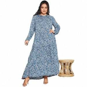 Zanzea Women Lg Sleve Bohemian Ploral Printed Dr Autumn Sundr Vintage Holiday Beach Maxi Vestidos plus size dres 5xl t9qy#