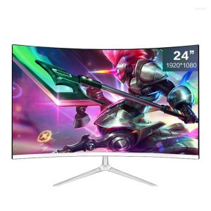 شاشة IPS التجارية الجديدة ذات الأسلحة العالية التي تبلغ قيمتها 24 بوصة Gamer1080p الشاشة المنحنية PC75Hz المتوافقة