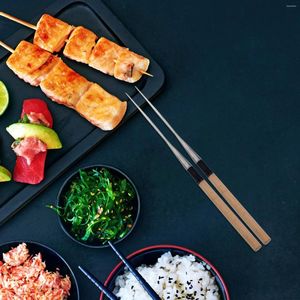 Kök förvaringsberåer sashimi pinnar reser bestick sushi mat rostfritt stål punkt huvud