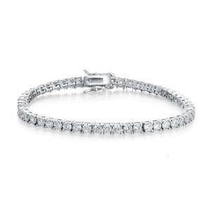 Classic 18K gold electroplated zircon high-end tennis bracelet with full diamond personality fashionable trend hip-hop style new JLTS