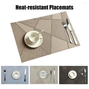 Table Mats Heat-resistant Placemats Waterproof Pvc Placemat Set Non-slip Dining Protection Pads Kitchen For Decoration