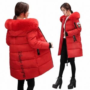 Kvinnor Winter Jackets Down Cott Hooded Tops Plus Size Parkas Mujer Coats LG Coat Fi Female Fur Collar Outfits New Year S7QB#