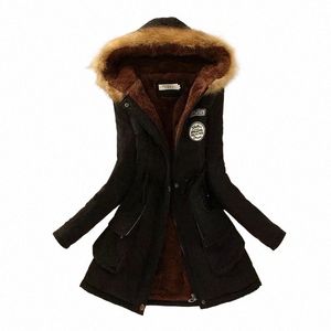 2023 New Autumn Winter Women Cott Jacket Padded Casual Slim Coat Emboridery Hooded Parkas Wadded Warm Overcoat H6TX#