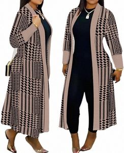 cardigan for Women 2023 Leopard Print Open Frt Lgline Coat Autumn and Winter Casual Loose and Versatile Jacket Streetwear o45j#