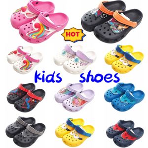 Kids Sandals Clog Flip Flop Slippers Toddlers croc Hole Slipper Beach Candy Pink Classic Black Boys Girls Shoes White Summer Youth Children Slides sizes C9-J3