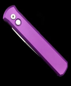 Colore speciale The Purple Protech 9203407 Coltello pieghevole Godfather Flipper Coltelli tattici automatici Sopravvivenza esterna UT85 Pocket 2703277