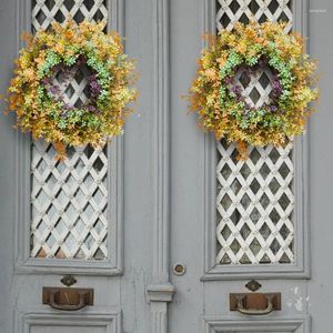 装飾的な花プラスチック偽の花飾り春の野生の花の花輪玄関の家の壁の装飾結婚式