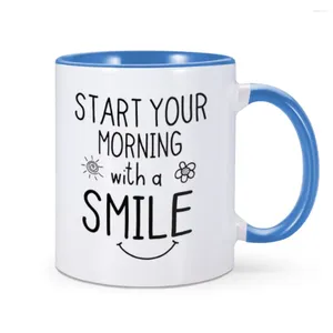 Muggar inspirerande positiv mugg dagligen påminnelse god morgon kaffe rolig födelsedagspresent för kvinnor mamma 11 oz keramisk söt tekopp