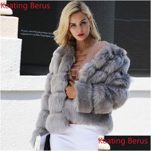 Women's Fur Faux Keating Berus Womens Falso Imitação Casaco de Inverno Moda Camisa Slim Elegante Roupas Quentes 0616 Gota Entrega Vestuário Dhar1