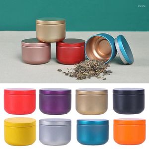 Storage Bottles 1PC Aluminum Round Box With Lid Candle Tea Containers Empty Jar Pot Cosmetic Jars Container Boxes