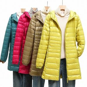 women Puffer Jackets Ultralight Duck Down Jacket New Autumn Winter Warm Portable Hooded Coat Female Windbreaker Parka j3Gb#