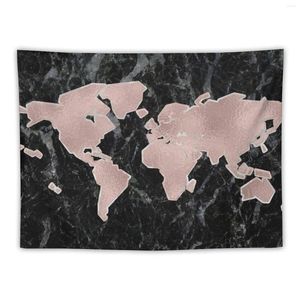 Tapestry Wanderlust Marble - Rivestimenti murali in oro rosa e nero sorprendente, decorazioni per la camera da letto, estetica