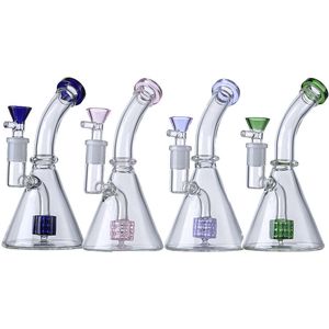 Heady HookahsシャワーヘッドパーコレータービーカーBong 7.48inch厚さ14mmメスの雌ジョイントガラスボンLXMD21402