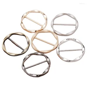 Bord trasa 6pcs halsduk ringklipp t shirt slipsklipp för kvinnor metall t -shirt midje tätare spänne kläddelar