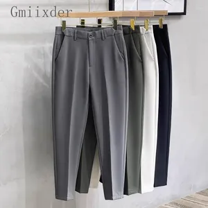 Men's Pants Spring Autumn Casual Trousers Business High-end Korean Style Trendy Slim StraighFashion Elegant Streetwear Small Suit