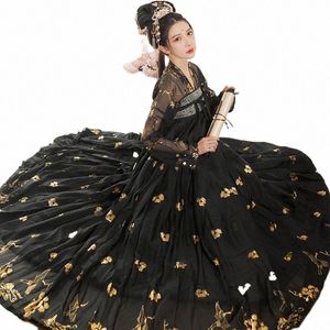 women Classical Dance Costume Embroidery Hanfu Traditial Fairy Folk Dance Dr Performance Clothes Festival Outfit SL1718 b3mw#