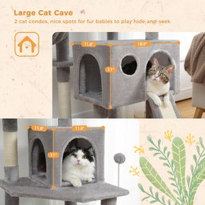 Snabbt husdjur multifunktionell stol Creative Cube House med repor avtagbar padkuddar Petaktivitet Cat Tree med boll