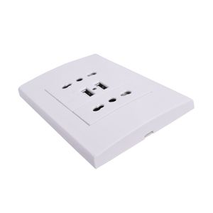 Coswall Wall Power Docket Double Universal Eu / Итальянский / Чили с 1000 мА двойной USB -порт для мобильных