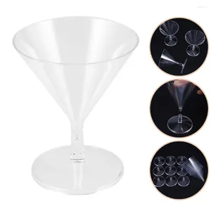 Wine Glasses 10 Pcs Disposable Wineglass Plastic Cups Drinking Whiskey Cocktail