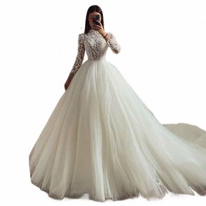 merioslove boho spets applikationer pärlor bröllop dres höghalsiga lg ärmar a-line princ bröllop klänning bohemisk brudklänning y8cz#