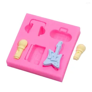 Moldes de cozimento Alto-falante Fondant Cookie Mold Pastelaria Sugarcraft Silicone Mold Bakeware