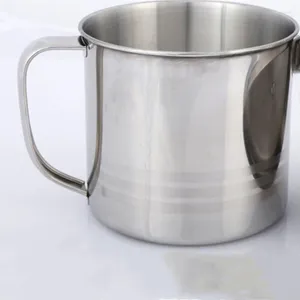 Mugs Lightweight Coffee Tea Cup 200/380ML Camping Drinking Handle Mug Outdoor Silver Portable Useful Est