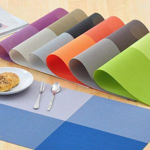 Table Mats PVC Mat Nordic Heat-proof Placemat Insulation Waterproof Oil-proof For Home El Decoration 45x30CM