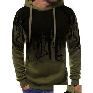 Hoodies dos homens moletons 4 cores tinta respingo impresso homens masculino casual solto com capuz tarambola tamanho asiático entrega vestuário vestuário dhq0t