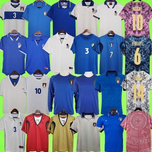 Retro Włochy Piłka nożna Totti R.Baggio 1982 1986 1988 1990 1994 1996 1998 2000 2002 2004 2006 2012 Koszulka piłkarska Italia Buffon Buffon Maldini Del Piero