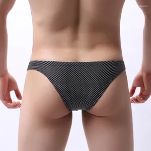 Cuecas sexy gay homens roupa interior homem baixo aumento u convexo bolsa briefs homme lingerie jockstrap cuecas confortável estiramento bikini