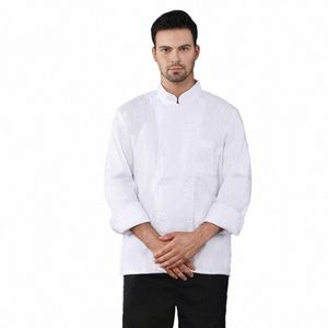 Uniformes de chef de hotel, jaquetas de cozinha de restaurante, camisas de cozinheiro de alta qualidade para homens, manga LG, padaria, café, garçom, roupas de trabalho, tops N4up #