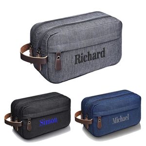 Custom Embroidered Oxford Cloth Waterproof Wash Storage Bag Personalized Large Capacity Mens Cosmetic Travel Hand 240328