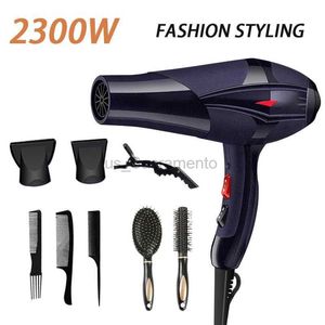 Hair Dryers Super Hair Dryer Ionic With Nozzle Comb Brush 220V Professional Hairdressing Accessories Hair Salon Handy Hairstyling Tools 240329