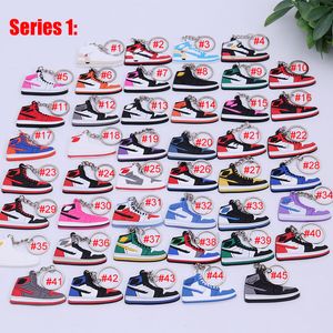 Fashion Stereo Designer Keychains Designer Mini Silicone Sneaker Keychain Wallet Basketball Shoes Key Ring Holders Gift Keychains Handbag Car Key Chain