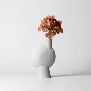 Vasi di fiori decorativi in ceramica all'ingrosso nordico rustico moderno per la decorazione domestica