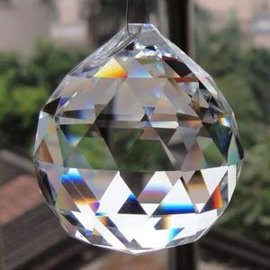 Avize Kristal 2pcs 35mm Clear Longan Crystals PRISM SUNCATCHER Windows Dekorasyon Kolye Parçaları Ev Düğün Dekor Aksesuarları Zz