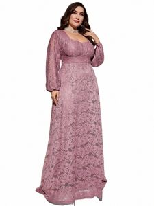 TOLEEN WOMEN PLUS SIZE MAXI DRESエレガントなイブニングレース博士fiランタンスリーブ中東ラマダンDr S6of＃