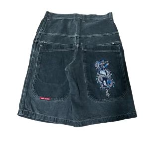 y2k hiphop jnco baggy jeans denim shorts vintage mönster män kvinnor sommar designer harajuku gotiska män lila shorts 503