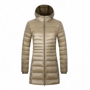 Newbang 7xl 8xl Ladies LG Warm Down Coat Ultra Light Down Jacket Kobiety z przenośną torbą damskie płaszcze z kapturem R5EA#
