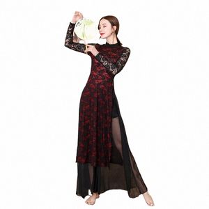 Kvinnliga klassisk orientalisk magdans Dr Ladies Chinese Modern Hanfu Chegsam Costumes Robe Tops Pants Dancing Clothing G2T7#